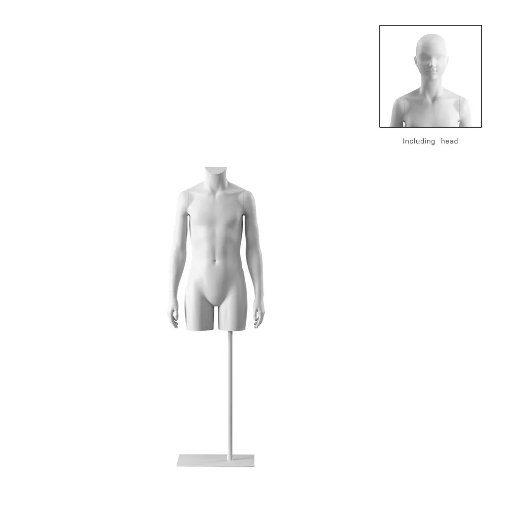 Child torso, 12Y, white, headless, Bio FRP