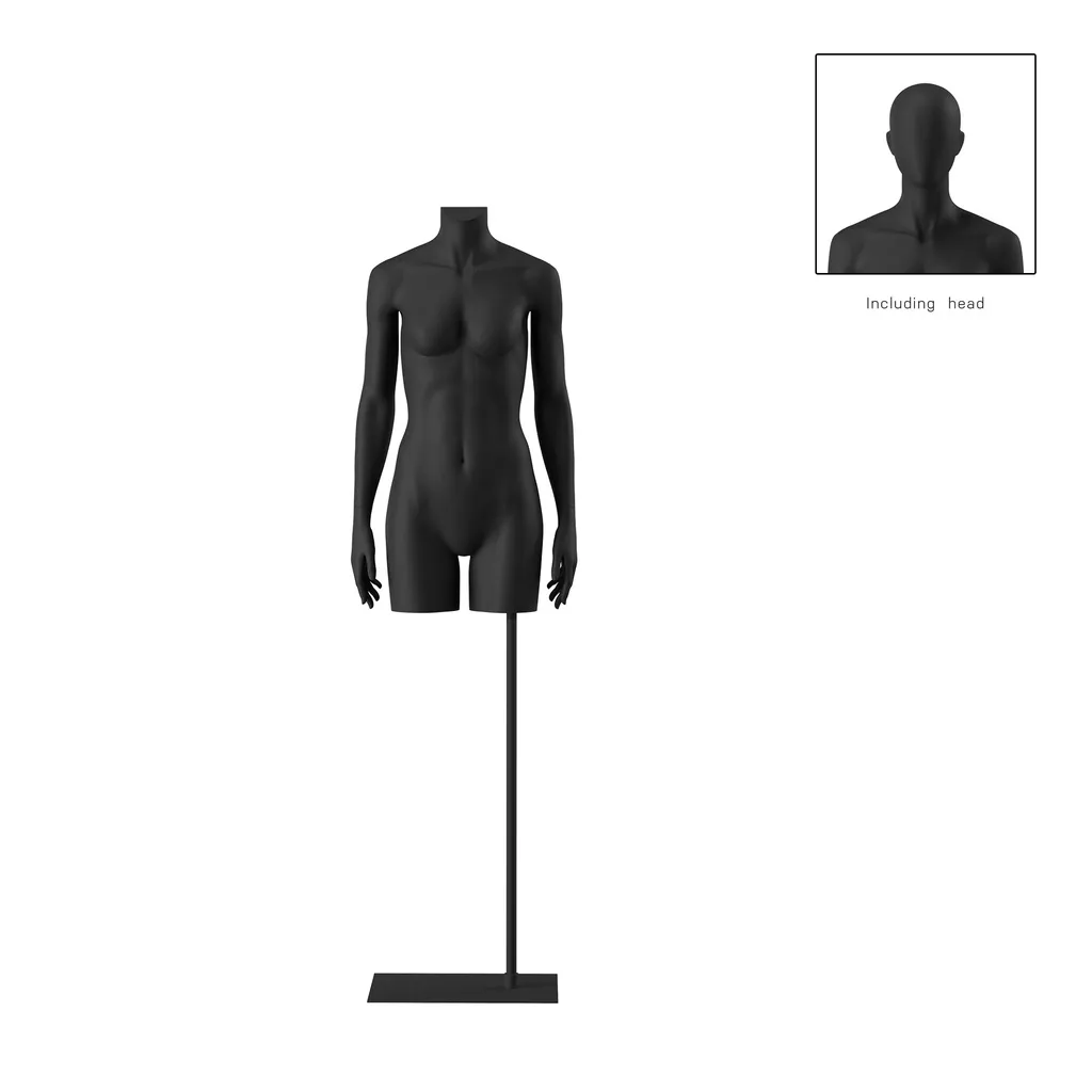 Female torso, black, headless, Bio FRP