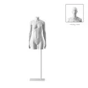 Female torso, white, incl. base, Bio FRP