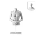 Short female torso, white, incl. base, Bio FRP