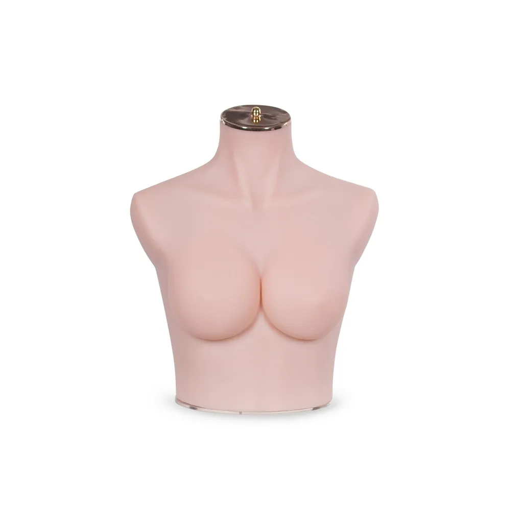 Female torso cut below breast, C cup, silicone