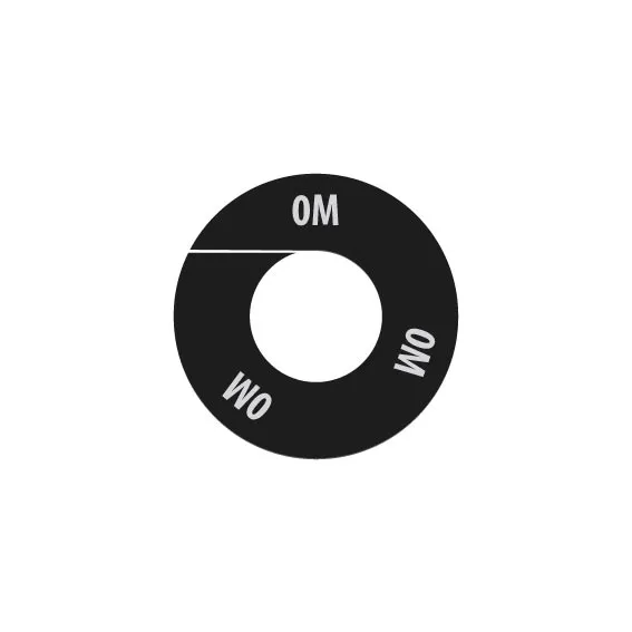 Rond de taille,noir,emprimé blanc "0M",par 10 pcs