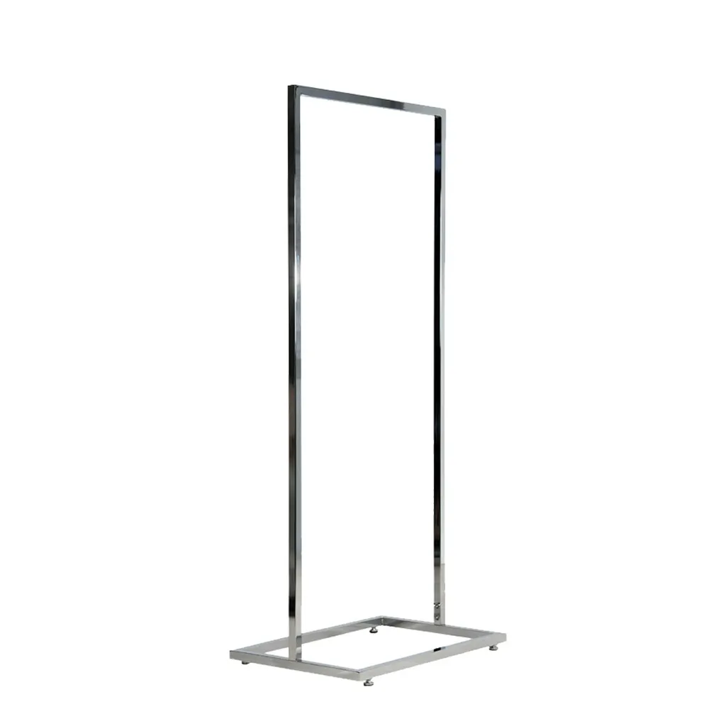 Garment rack, chromed steel, levelers