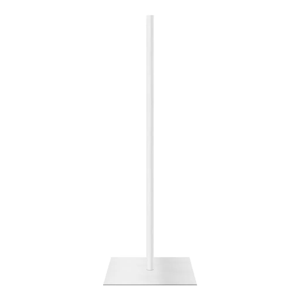 Support de buste avec connexion centrale, 110 cm, plate-forme rectangulaire, peint en poudre blanc