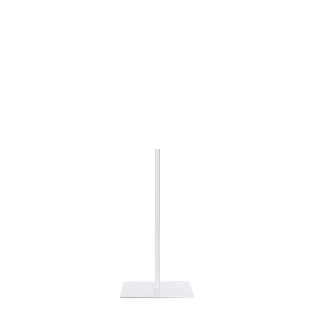 Table model bust stand, 60 cm, square base plate, powder-coated white