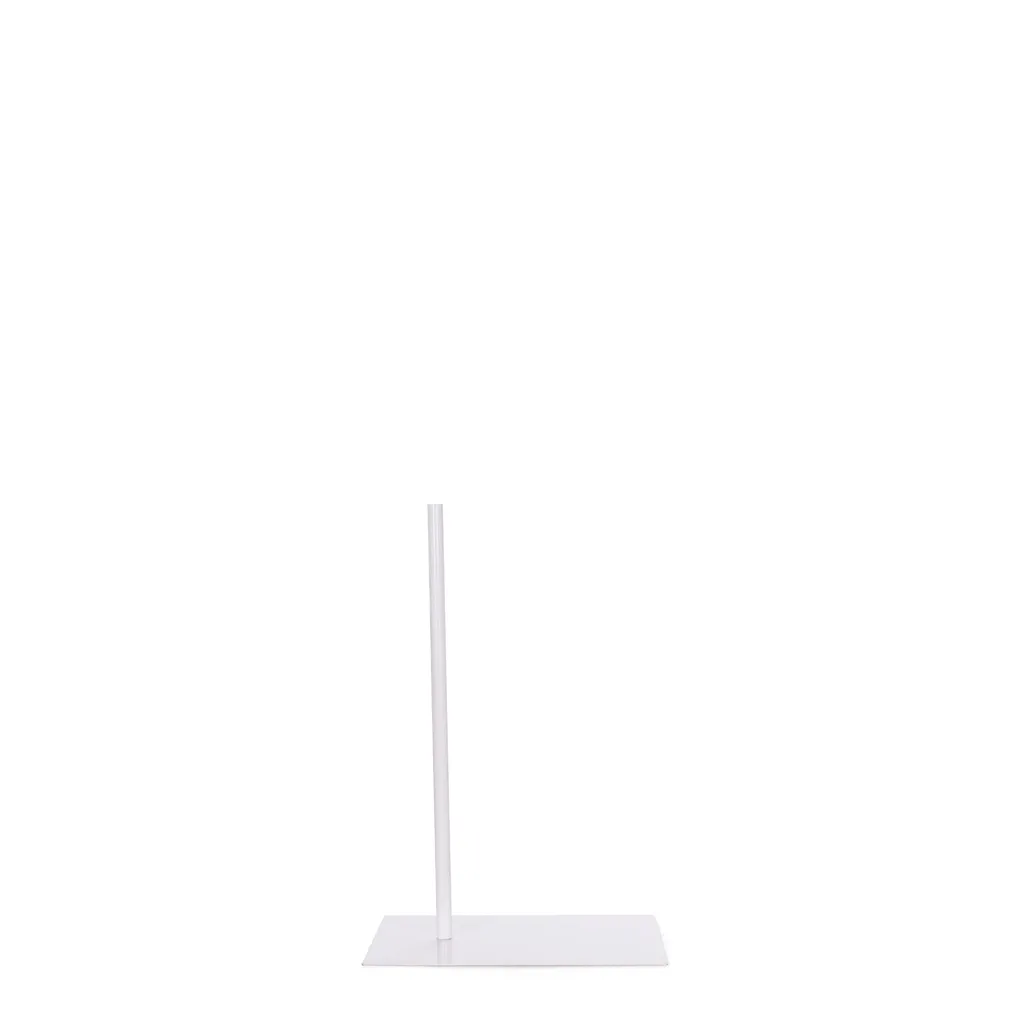 Table model bust stand, 60 cm, rectangular base plate, powder-coated white