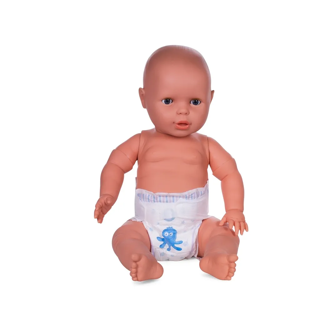 Realistische baby mannequin, Europese huidskleur, 6 maanden oud, collectie Baby Dol, pose 61509