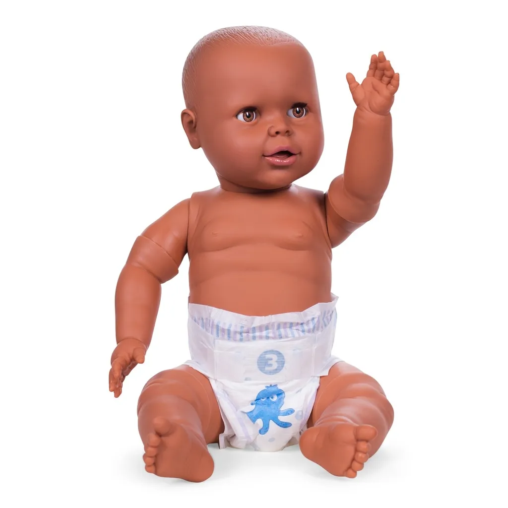 Realistische baby mannequin, Europese huidskleur, unisex, 6 maanden oud, collectie Baby Dol, pose 61509