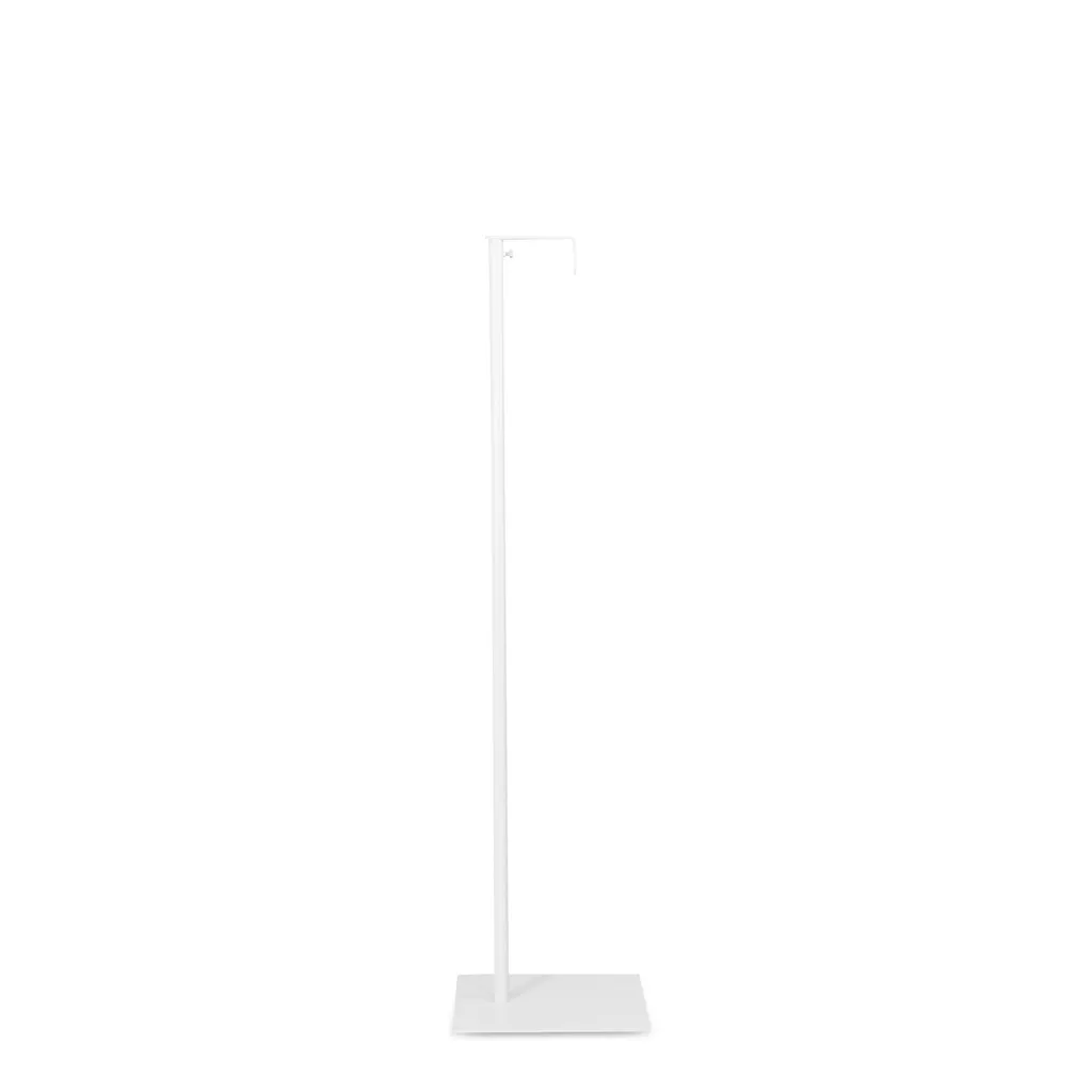 Stand for neck connection for busts and torsos, adjustable height, powder-coated white