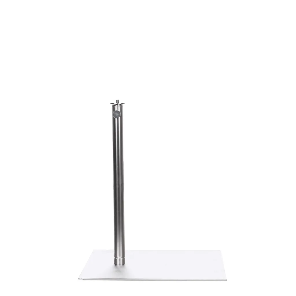 Bust stand, leg fixation M10, brushed steel