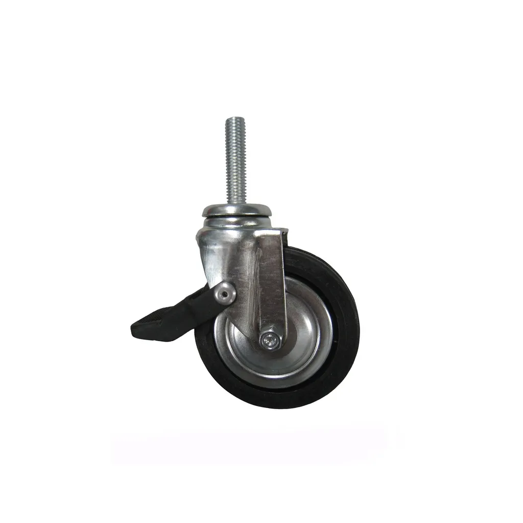 Caster diam.8 cm, screw thread 4 cm, brake