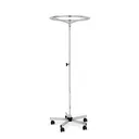 Revolving round rack, chrome, wheels 5 cm