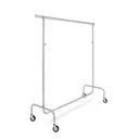 Garment rack, chrome, wheels diameter 8 cm