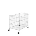 Grid basket, chrome, wheels diam.8cm, height 70 cm