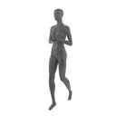 Mannequin trekking femme, tête abstraite, gris