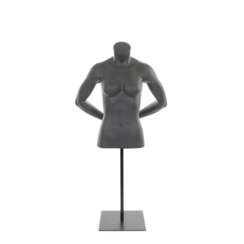 Female bust with arms, headless, grey