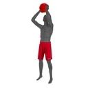 Mannequin basketball homme, tête abstraite, gris