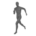 Herrenfigur abstraktem Kopf, Runner, Top Sports