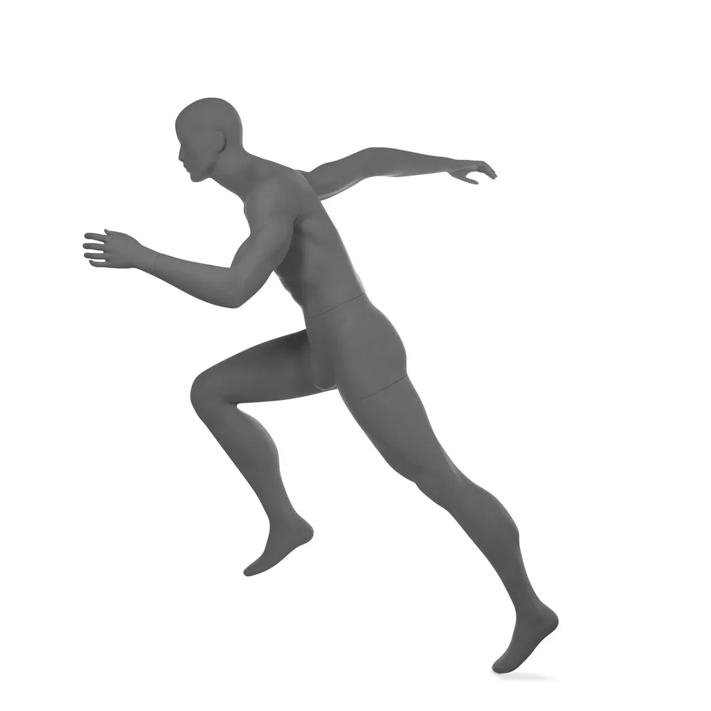 Male mannequin abstract head, runner, Top  Sports