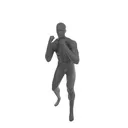 Male mannequin abstract head, boxing, Top Sports