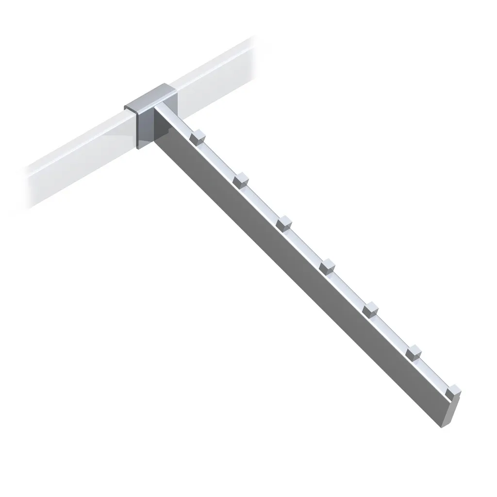 Display arm for front presentation, nickel