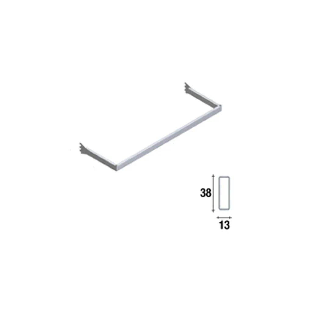 Rectangular hanging bar, 60 cm, nickel mat