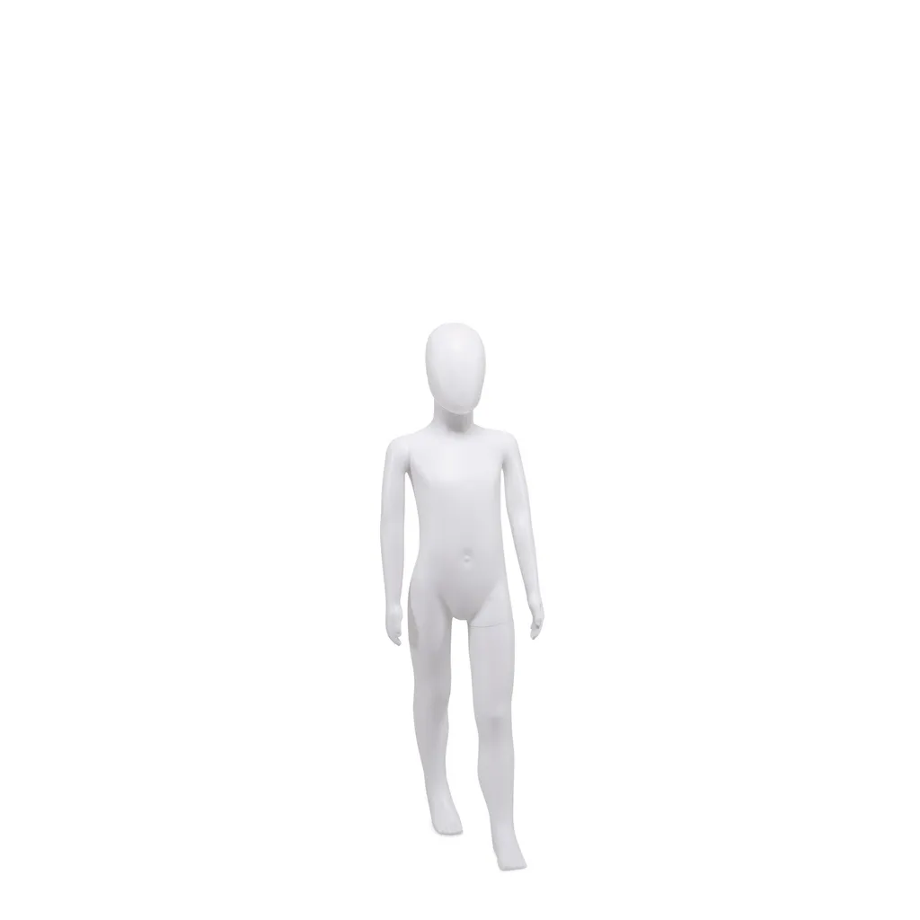 Cheap mannequin, child, 5 year, detachable head, white mat colour, standing pose 22