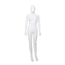 Maniquí femenino barato, cabeza desmontable, blanco mate, pose de pie 07