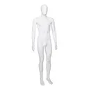 Goedkope heren mannequin, afneembaar hoofd, wit mat, staande pose 03