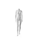 Realistic mannequin, female, urban style, matt white, headless, standing pose 006