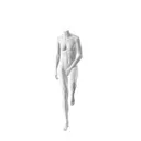 Realistic mannequin, female, urban style, matt white, headless, standing pose 007