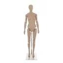 Beweegbare damesmannequin in huidskleur voor museumkledij, abstract hoofd, verstelbaar, pose YF31+FH304