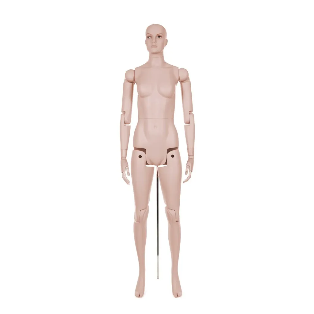 Female mannequin realistic head, fully adjustable