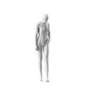 Realistic mannequin, female, urban style, matt white, standing pose 005