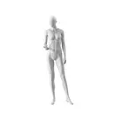 Realistic mannequin, female, urban style, matt white, standing pose 012