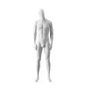 Realistic mannequin, male, urban style, matt white, standing pose 308