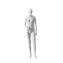 Realistic mannequin, female, urban style, matt white, standing pose 010