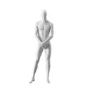 Realistic mannequin, male, urban style, matt white, standing pose 310