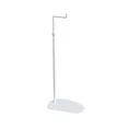 Adjustable L-stand, for displaying leather goods, handbags, and fashion accessories, white metal