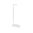 Adjustable L-stand, for displaying leather goods, handbags, and fashion accessories, white metal