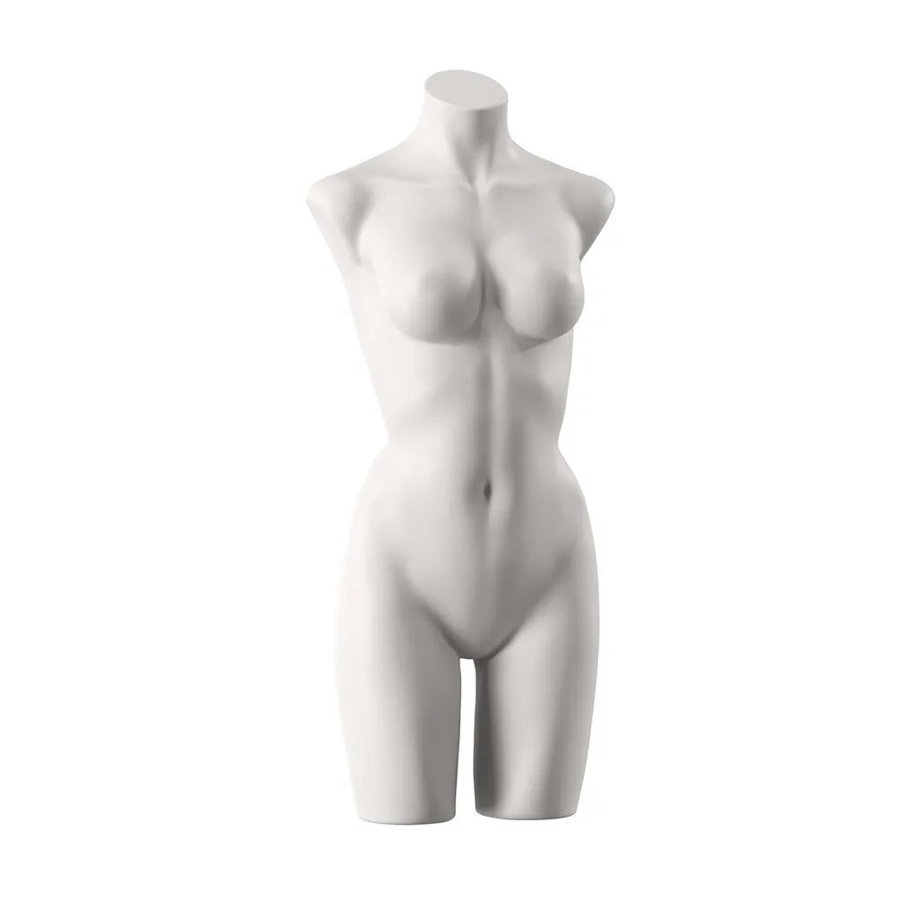 Torso de lencería, dama, copa C, blanco cálido, pose 002