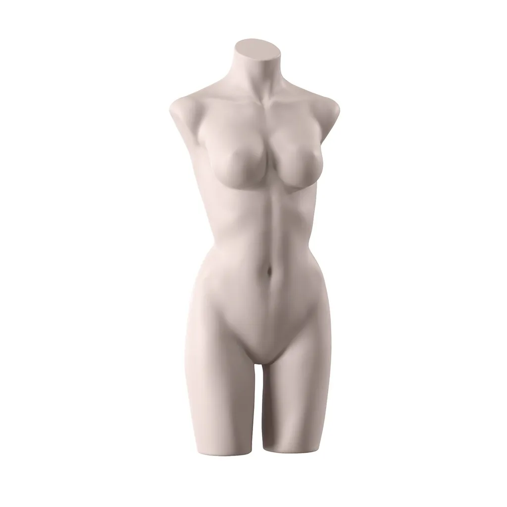 Torso de lencería, dama, copa C, color piel nude, pose 002