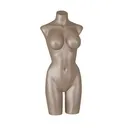 Lingerie torso, female, D-cup, bronze metallic skin color, pose 003