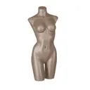 Torso de lencería, dama, copa C, color piel metálico, pose 004