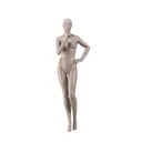 Underwear mannequin, female, B-cup, bronze metallic skin color mat, standing pose 05B