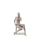 Mannequin lingerie, femme, bonnet B, couleur chair métallique, pose debout 08B