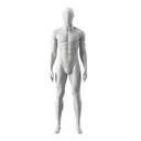 Sport mannequin, male, grey, abstract head, standing pose 301