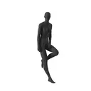 Black mannequin, female, urban style, abstract head, standing pose 007