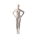 Ecologische dames mannequin, huidskleur, ballonhoofd, pose 032