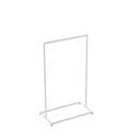 Heavy duty clothing rack, short model, square metal tube, white matt